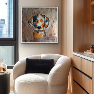 Mardi Gras painting in interior