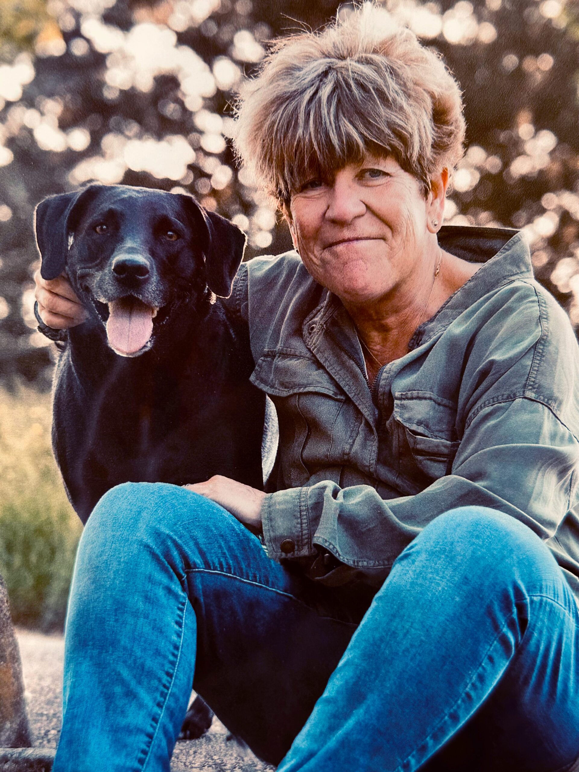 Janice Savage with her dog Mardi Gras