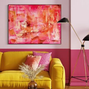 What Remains Warm displayed on a wall