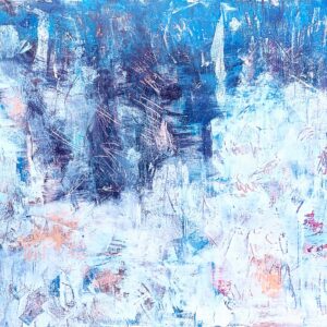 Blue Jeans is an abstract original acrylic painting by Janice Savage.
