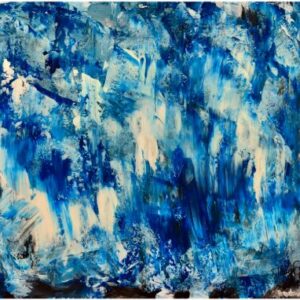 Falls – Abstract Blue Painting Inspired by Water and Movement