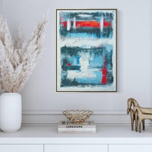 Ice Pond painting displayed on a wall