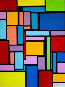 Colorful rectangles in a grid, separated by thick black lines.